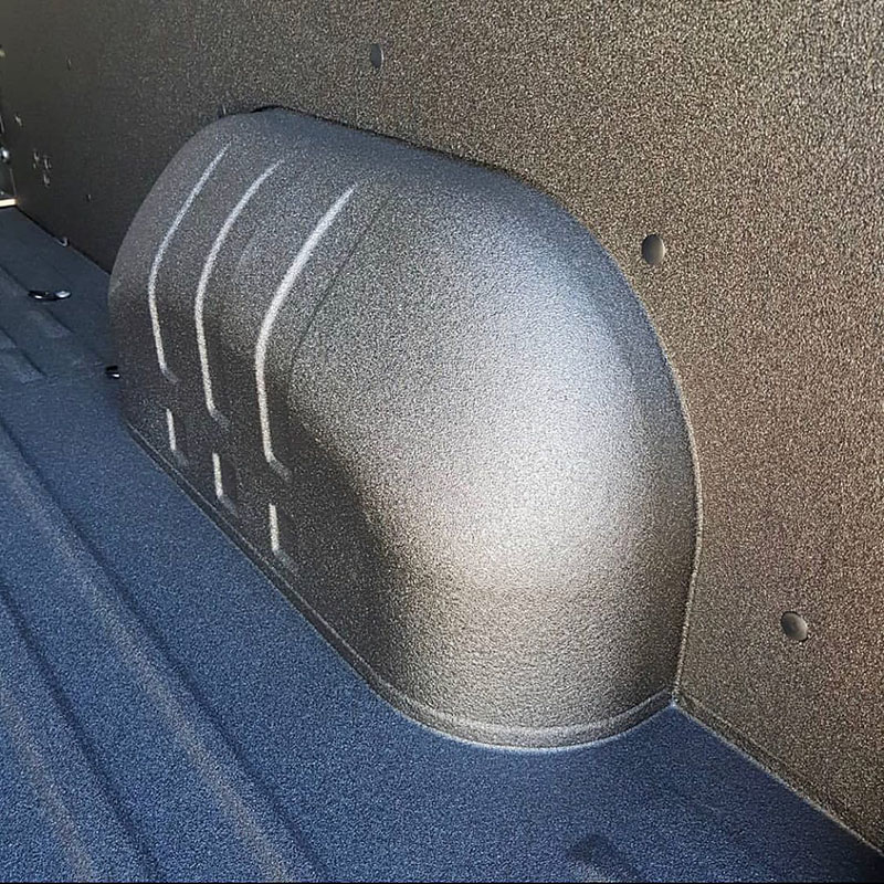 Защита фургона для перевозки древесины покрытием Line-X