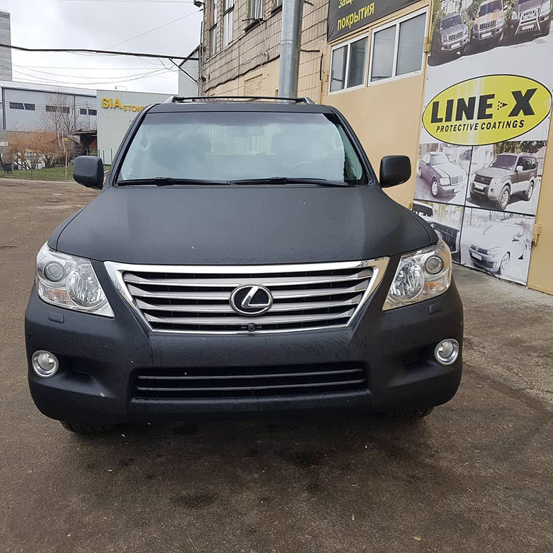 Покраска Lexus LX570 защитным покрытием Line-X