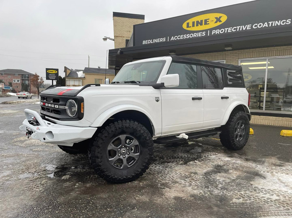 Защита силового бампера ford bronco покрытием Line-X