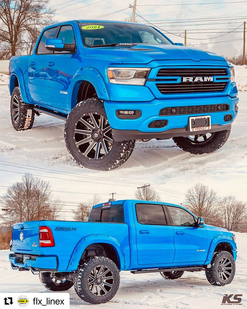 Dodge RAM – красивый и практичный с бедлайнером из Line-X